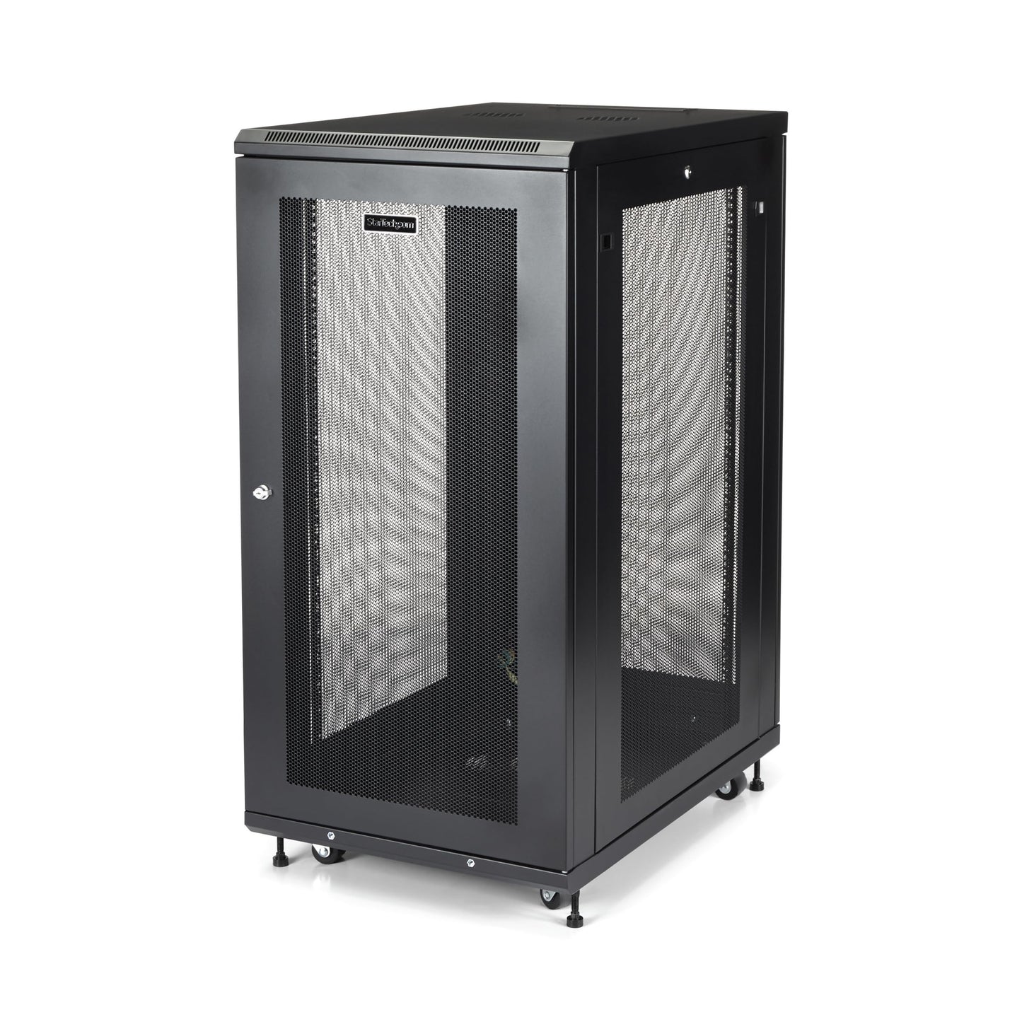 StarTech.com 4-Post 24U Server Rack Cabinet, 19" Data Rack Cabinet for IT / Network Equipment, with Adjustable Mounting Rails